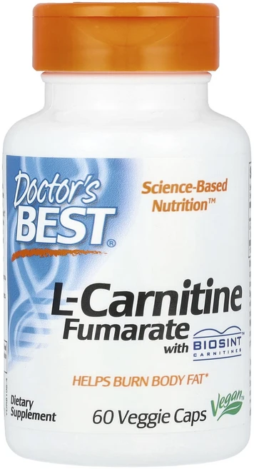Doctor's Best L-카르니틴 푸마레이트 Biosint Carnitine 함유 500mg 베지 캡슐 60정, DoctorsBestL카르니틴푸마레이트BiosintCa, 1개 - 쿠팡
