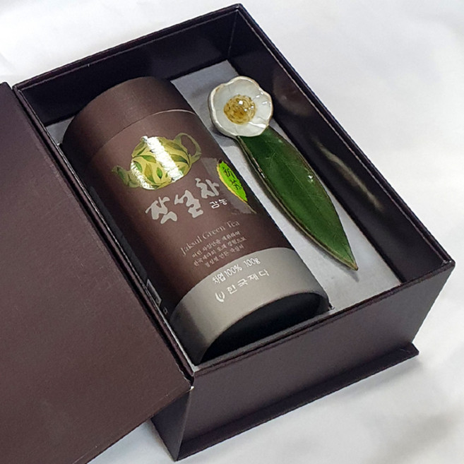 작설차-감농 녹차 100g 차시 선물세트 2호 명인이 만든 잎녹차 명절 설 추석 감사선물, 1세트, 1개입