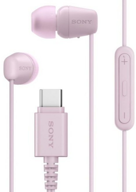 소니 USB-C 유선 인이어 이어폰, 핑크, IER-EX15C