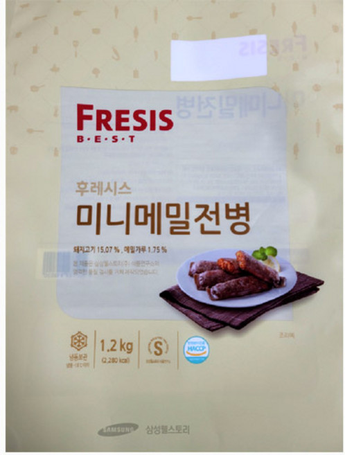 삼성웰스토리 후레시스 미니메밀전병, 1개, 1.2kg