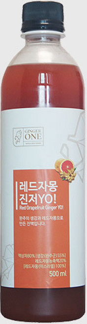 봉동댁 The찐한 레드자몽진저요 /과일향을품은 생강차원액, 500ml, 1개, 1개입
