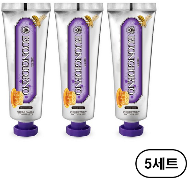 아토세이프 덴티 본조르노 허니향 치약 잇몸케어, 100g, 5세트