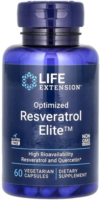 라이프익스텐션 최적화 레스베라트롤 Elite 베지 캡슐 60정, 1개 - 쿠팡