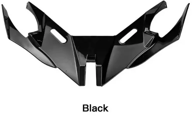 [호환] PCX160 Click V2 125/150/160 오토바이 ABS 프론트 페어링 윙렛 윙 가드 커버 스포일러 에어로다이, 01 검정색