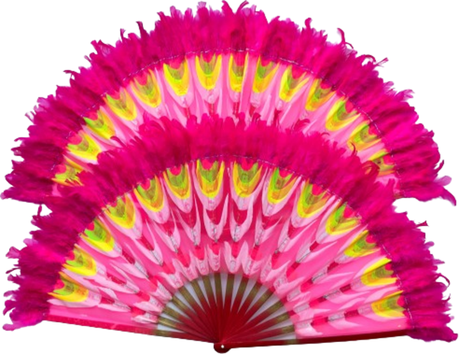 한국무용 부채 리틀엔젤스 닭털부채 국산 수제작