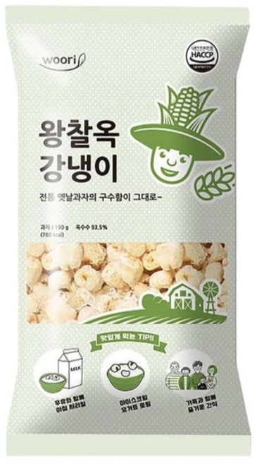 우리식품 왕찰옥 강냉이, 1개, 190g