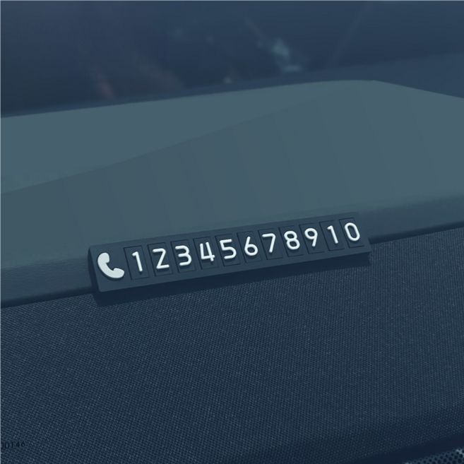 좋은 하루 미니 논슬립 형광 주차번호판, 1개, 심플 타입