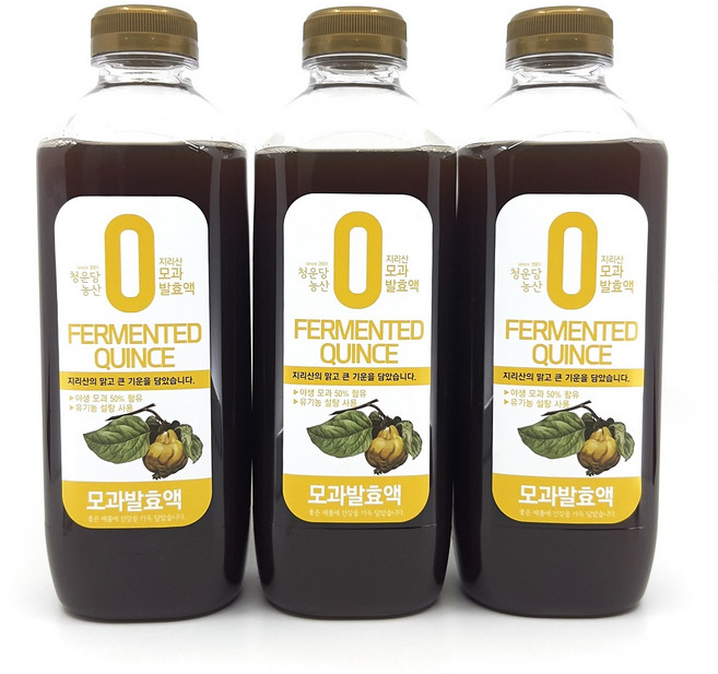청운당농산 지리산 모과차 발효액 모과청, 900ml, 3개, 1개입