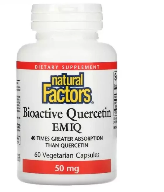 내추럴팩터스 Bioactive 퀘르세틴 Quercetin EMIQ 50mg 60 비건 Capsule, 네추럴팩터스, 1개, 60정 - 쿠팡