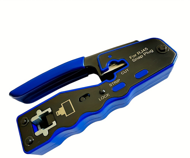 RJ45 압착 공구 펜촉 이더넷 압착 공구 세트 파란색, 1개