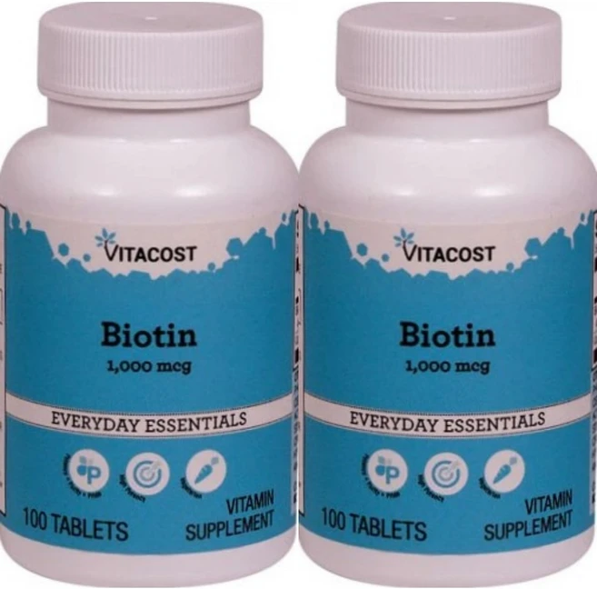 비타코스트 비오틴 1000mcg, 100정, 2팩, 100정 - 쿠팡