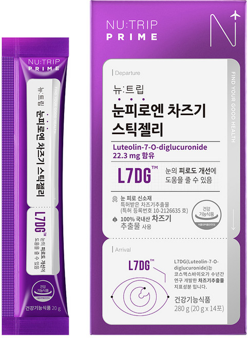 뉴트립 눈피로엔 차즈기 스틱젤리 14포, 1개, 280g