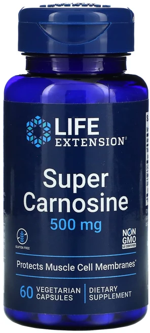 라이프익스텐션 슈퍼 카르노신 500mg 베지캡슐 60정, One Color, 1개 - 쿠팡