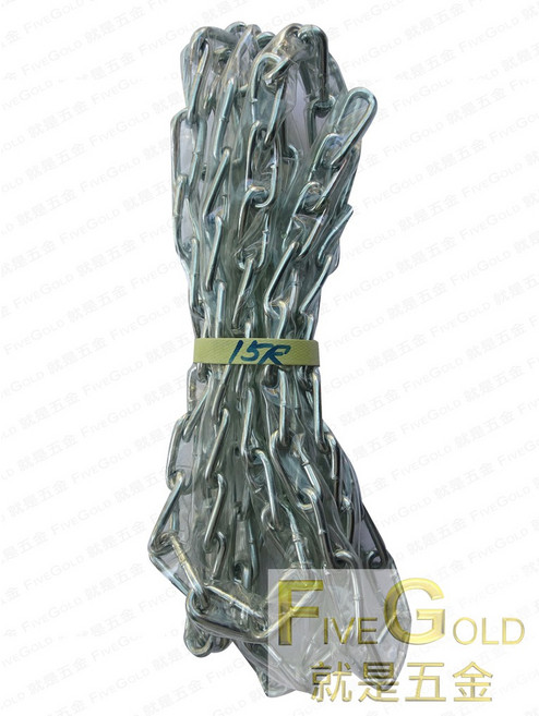 FiveGold 就是五金 鋼鍊 2分 15尺 鍍亞, 1個
