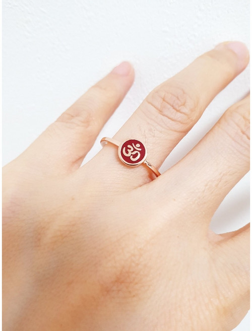 14k 불자 에폭 불교 옴자반지