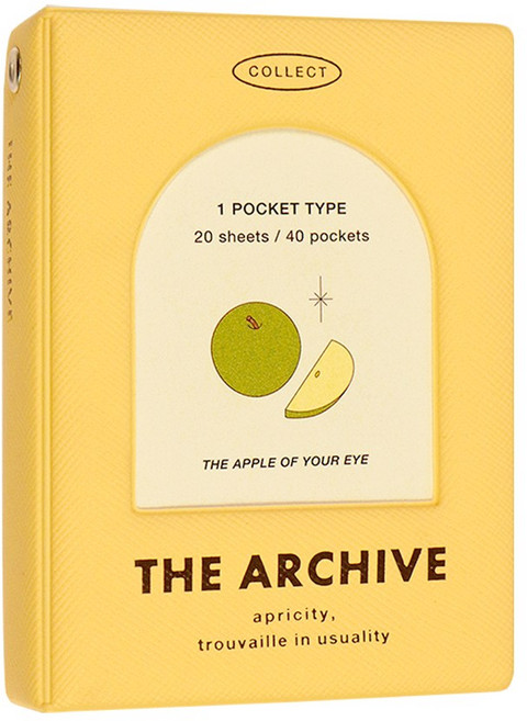 아이코닉 아카이브 1단 콜북 포토카드 앨범, 01 CUSTARD YELLOW, 20매