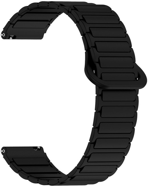 어메이즈핏 GTS GTR 4 3 2 mini 일반형 웨이브 마그네틱 루프 스트랩, 22mm, 블랙, 1개