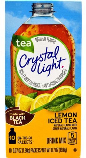 크리스탈 라이트 파우더 음료 믹스 레몬 아이스 티 10 CT Crystal Light Powdered Drink Mix Lemon Iced Tea 10 CT
