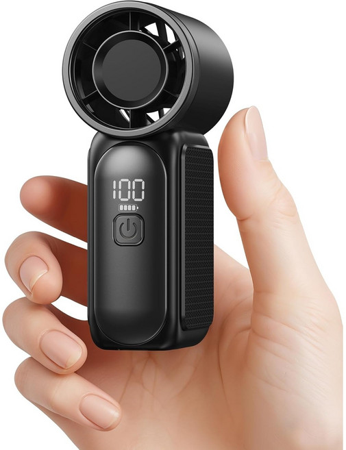BAOTAI 100단 미니 핸디 포켓 선풍기 휴대용 선풍기, 블랙, X688