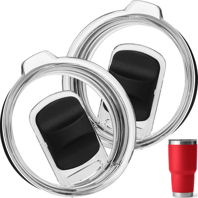 2팩 30온스 예티 텀블러 뚜껑 교체용 14온스 머그컵 26온스 컵 35온스 스트로 마그네틱 슬라이더 스위치 스플래시 프로프루프 커피 커버 BPA 프리