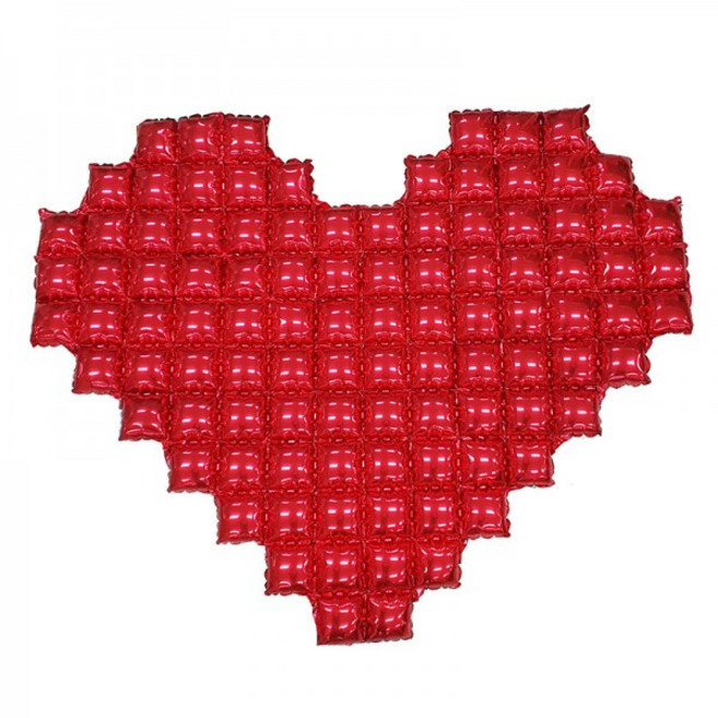 모자이크 은박하트 레드, 1개