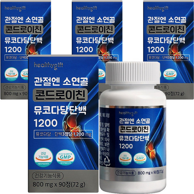 콘드로이친 정 식약청 HACCP 인증 90정, 4개