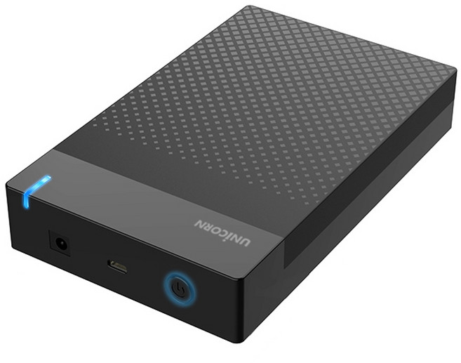 유니콘 USB3.1C to A 유무선 3.5인치 외장하드케이스 슬라이드조립 HDD-500V, 1