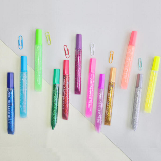 아트박스/델리 펜타입 튜브형 데코펜 반짝이풀 글루스틱 6색