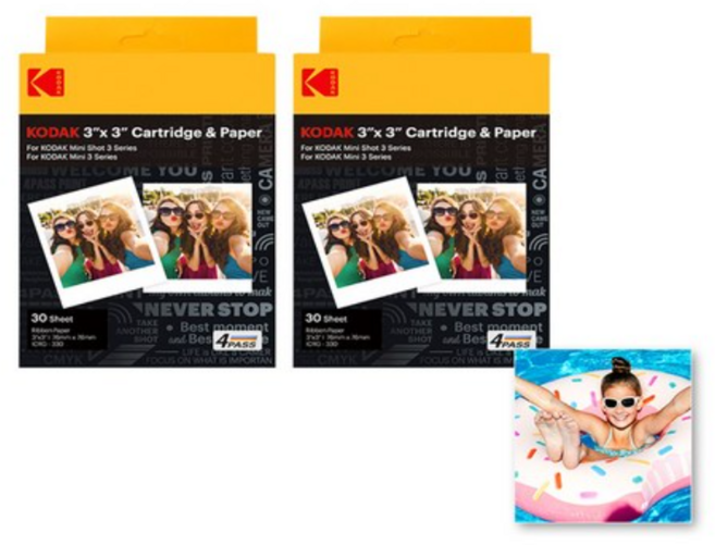 코닥 미니3 / 미니샷3 전용 카트리지 3 x 3 30p, 2개