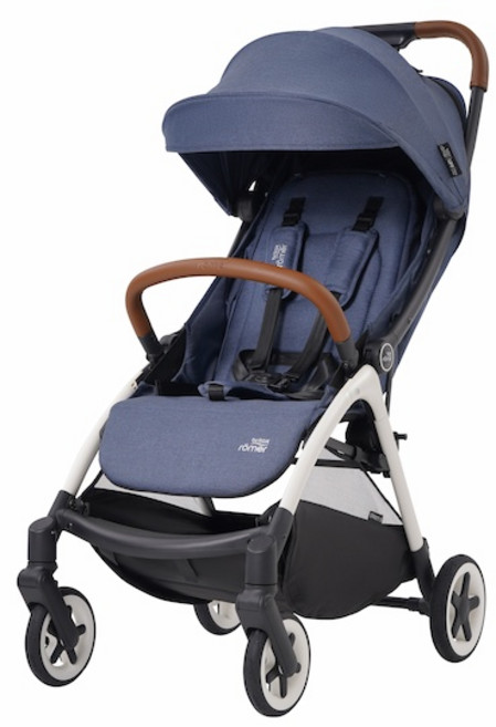 @企鵝寶貝@Britax Gravity II 單手自動收手推車 嬰兒 推車 手推車 【送雨罩或蚊帳 收納袋 杯架】, 夜幕藍