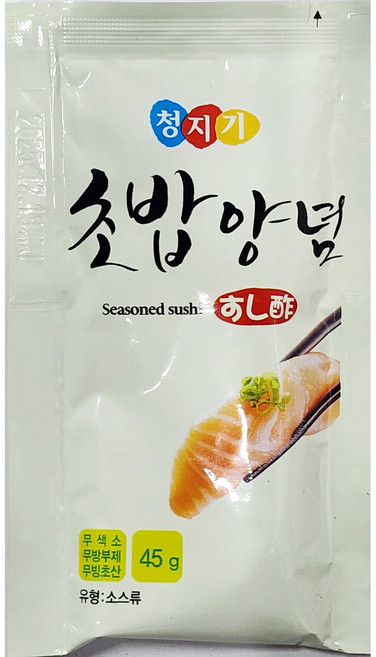 무아식품 청지기초밥양념 45gX150ea(1박스) *무료배송/ 초대리 일회용초밥소스 일회용초대리 초밥 일회용초밥소스 초밥소스 초밥양념 청지기초대리 미니초대리 소포장초대리 단촛물, 150개, 45g