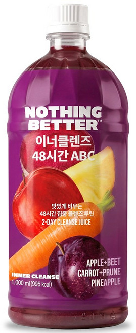 낫띵베럴 이너클렌즈 48시간 공복 클렌즈 디톡스 ABC주스, 1개, 1L