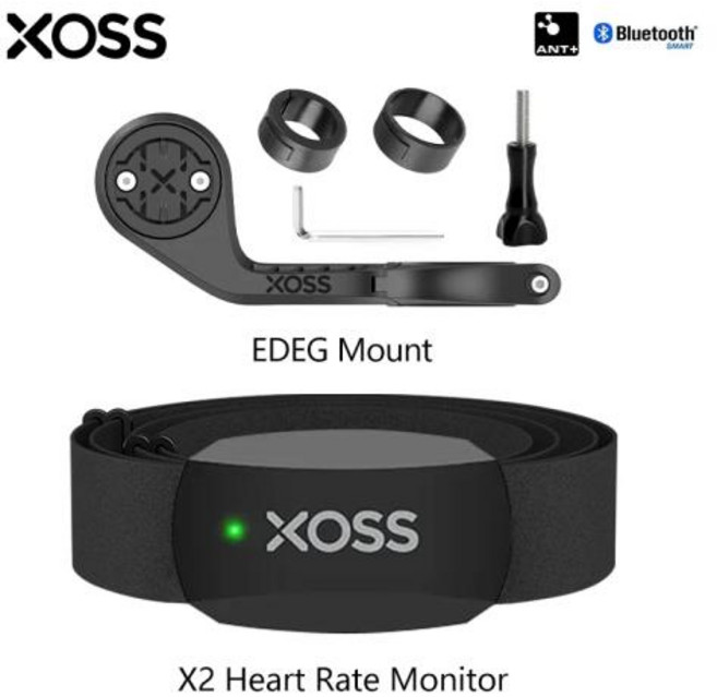 XOSS 와류 속도 케이던스 X2 가슴 스트랩 심박수 도로 MTB 사이클링 블루투스 ANT 무선 자전거 액세서리, X2 EDGE