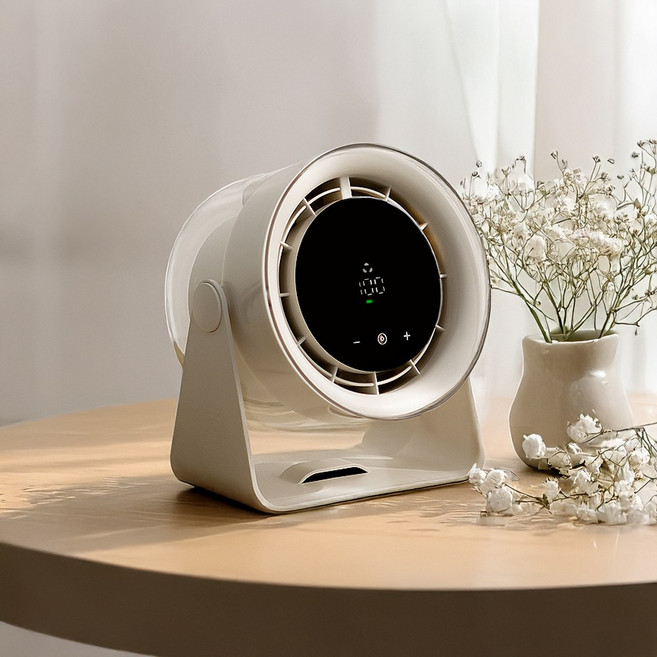 프럭스 탁상용 무선 선풍기 벽걸이 캠핑 소형 미니 책상 사무실, 베이지