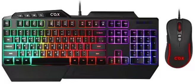 COX CKM510 게이밍 키보드 마우스 세트, 블랙, 일반형