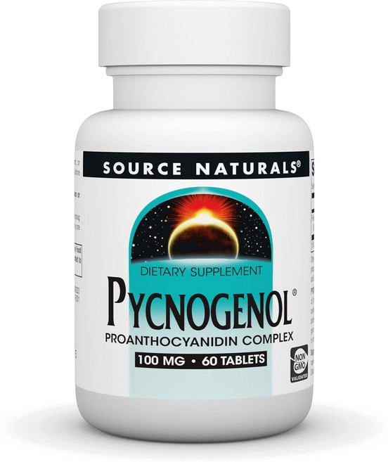 Source Naturals 소스네츄럴 Pycnogenol 피크노제놀 100mg 60정, 소스네추럴스, 1개