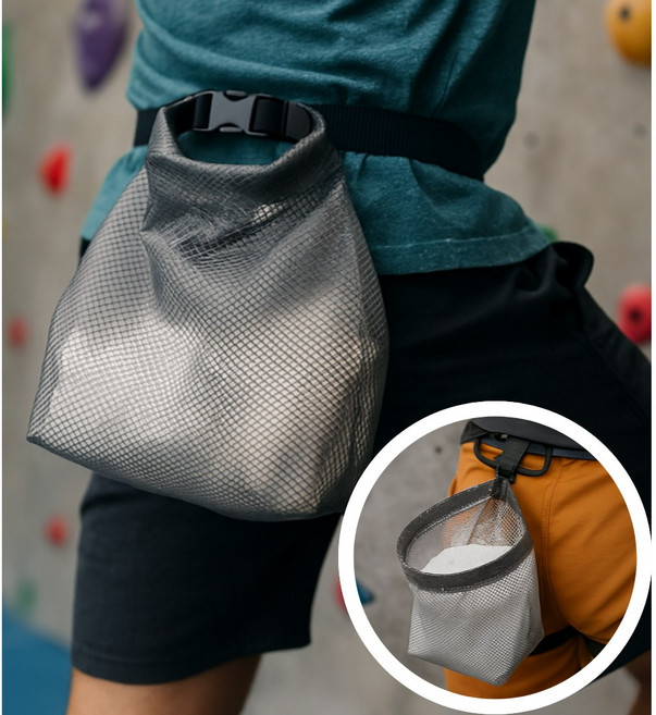 시옷시옷 클라이밍 볼더링 초크백 리드백 방수 목욕 가방 파우치, 화이트