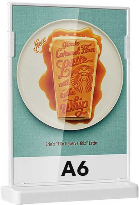 마벨인홈 아크릴 메뉴판 가격표 스탠드 POP 꽂이 T형 액자, 1개