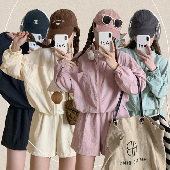 키치키치룩 바스락 바람막이 밴딩 반바지 세트