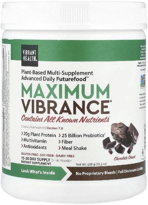 바이브런트헬스 맥시멈 바이브런스 Maximum Vibrance 초콜릿 청크 721.8g, 1 - 쿠팡