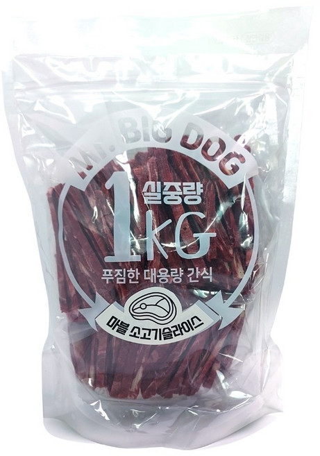 미스터빅독 마블슬라이스 육포 1kg, 1개, 소