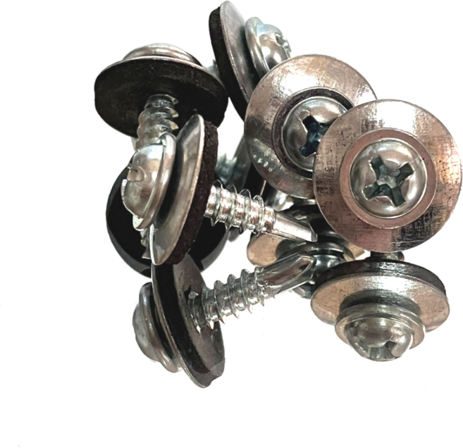 돔와샤 방수피스 직결나사 플라스틱 조립 렉산 지붕 강판 철판용 #8(4.2mm) #14(6.4mm), 500개