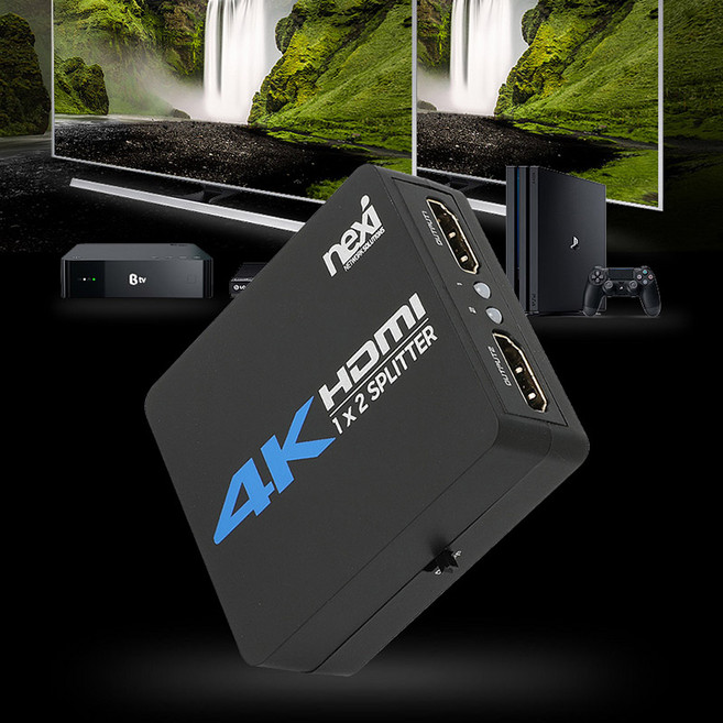 넥시 HD 4K 1:2 HDMI 분배기 NX1009 스플리터, 1개