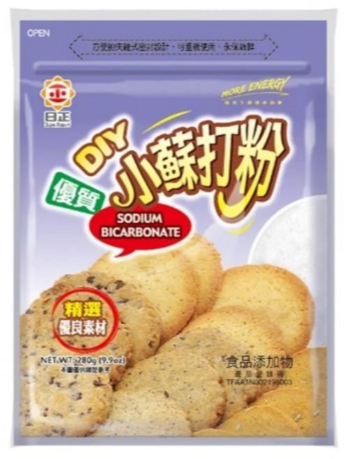 日正 小蘇打粉 食品級 烘焙用 碳酸氫鈉 280g, 1個, 日正食品-優質小蘇打粉280g/包