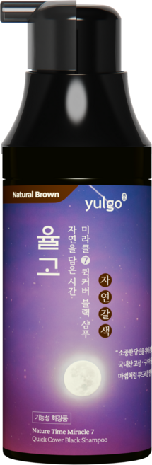 율고 자연을 담은 시간 순한 새치 염색샴푸 자연갈색, 200ml, 1개