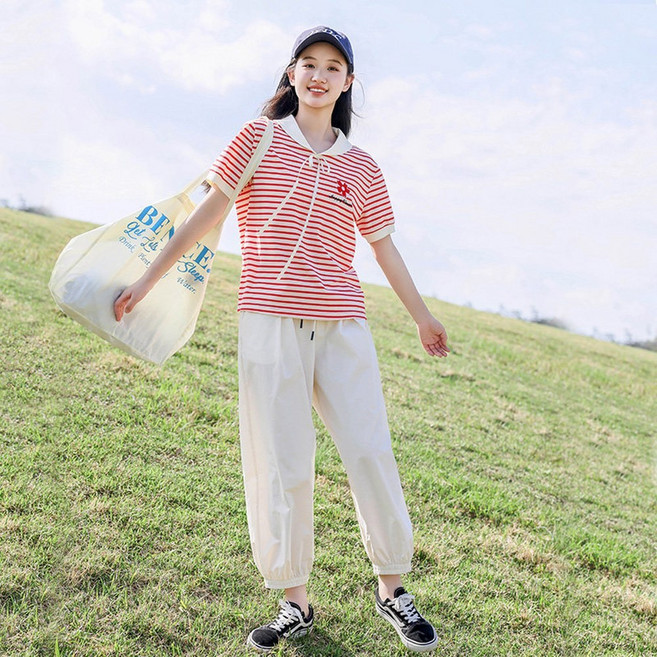 염정아티셔츠 언니네 마린 카라스트라이프티