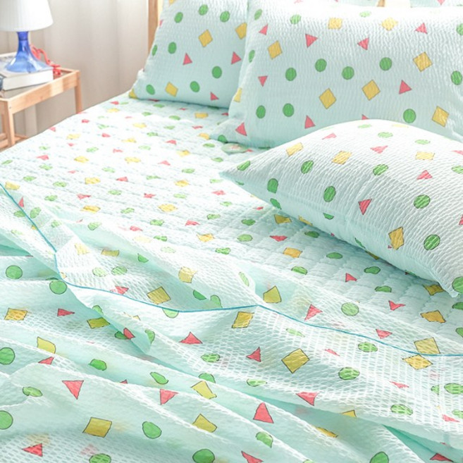 다이앤하우스 짱구 리플시어서커 여름이불 단품 홑이불, 민트