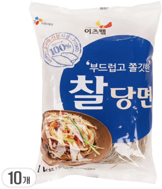 CJ 이츠웰 찰당면 1kg, 10개