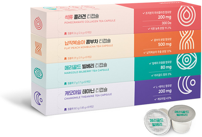 메디프레소 네스프레소 호환 헬시플레저 티캡슐 10개입 4종 세트, 단품, 4개, 2.6g