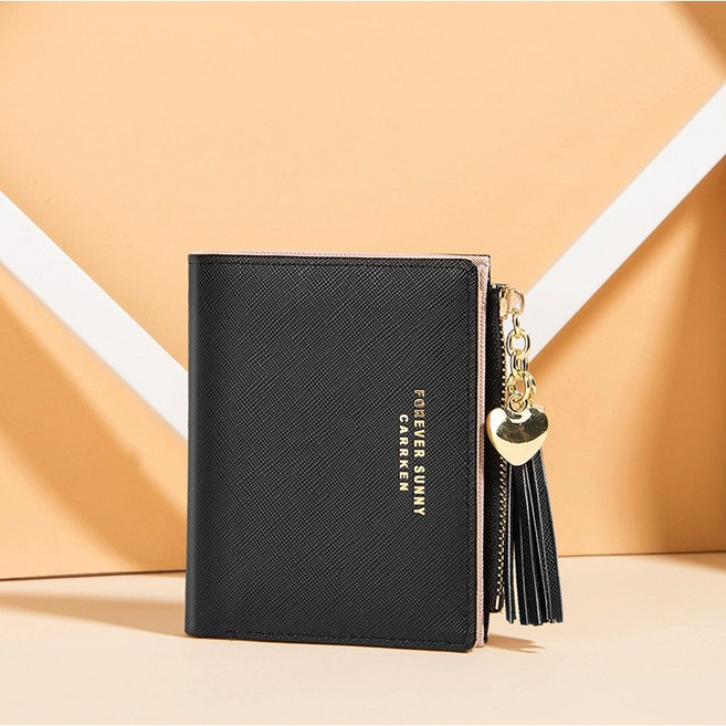 모아룸 슬림한 디자인의 여성용 태슬 반지갑